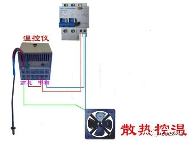 温度控LD乐动 乐动体育制常见电路实物接线图(图2)